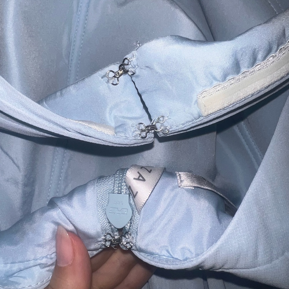 Azazie Leonis Sky Blue Strapless Chiffon A12 - Picture 5 of 8